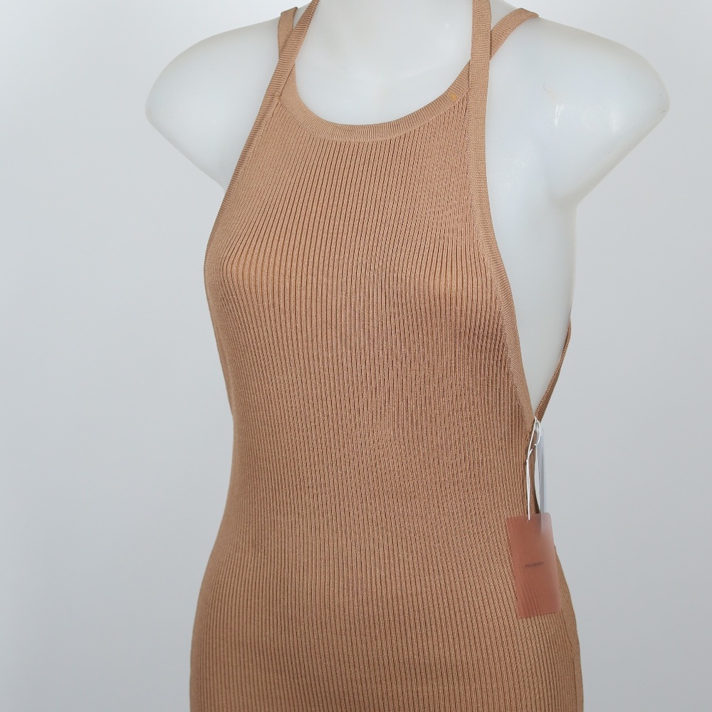 Brown Backless Dress